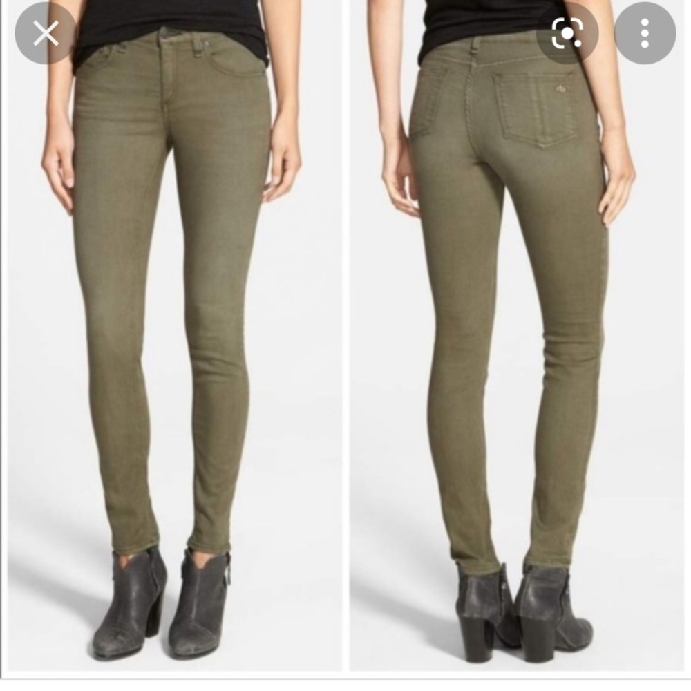 HP⭐️ Rag & bone Army Green Skinny Jeans